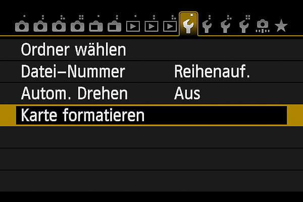 Karte formatieren