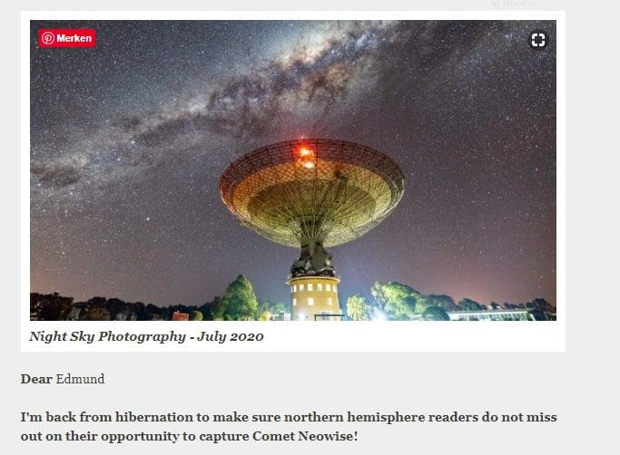 Newsletter Neowise