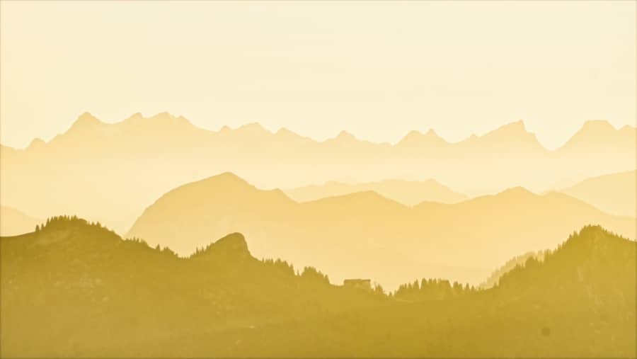 Die Alpen-Silhouette vom Wendelstein aus
