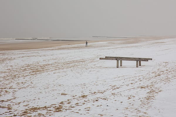 Sylt, Schnee am Strand