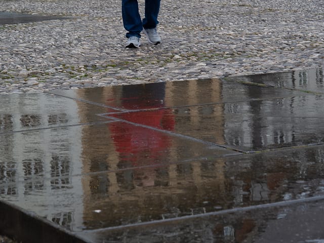 Regenwetter am Nationaltheater